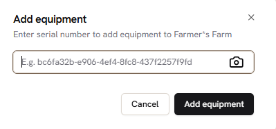 Add equipment serial number