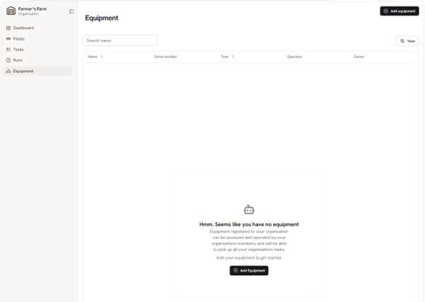 Add equipment