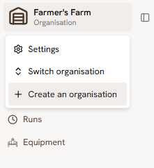 Create an organization