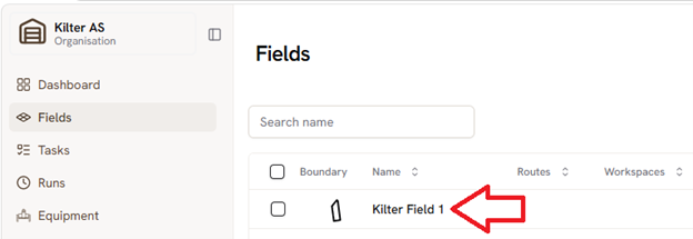 Create fields - open field