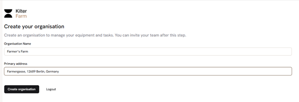 Create your organization