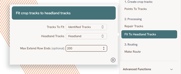 Fit to Headland Tracks function