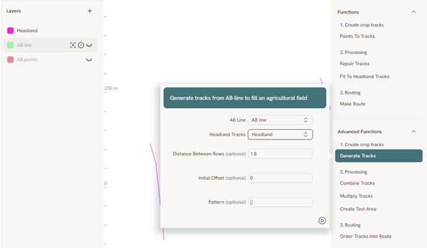 Generate Tracks function