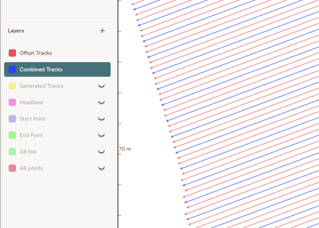 resulting offset tracks